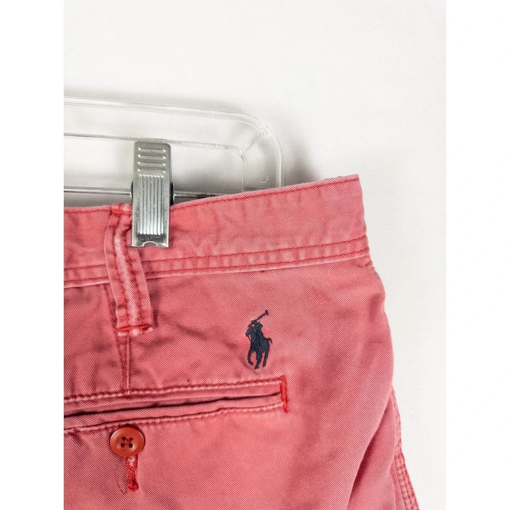 Polo Ralph Lauren Relaxed Fit Chino Shorts Mens 38 Faded Pink Preppy Old Money
